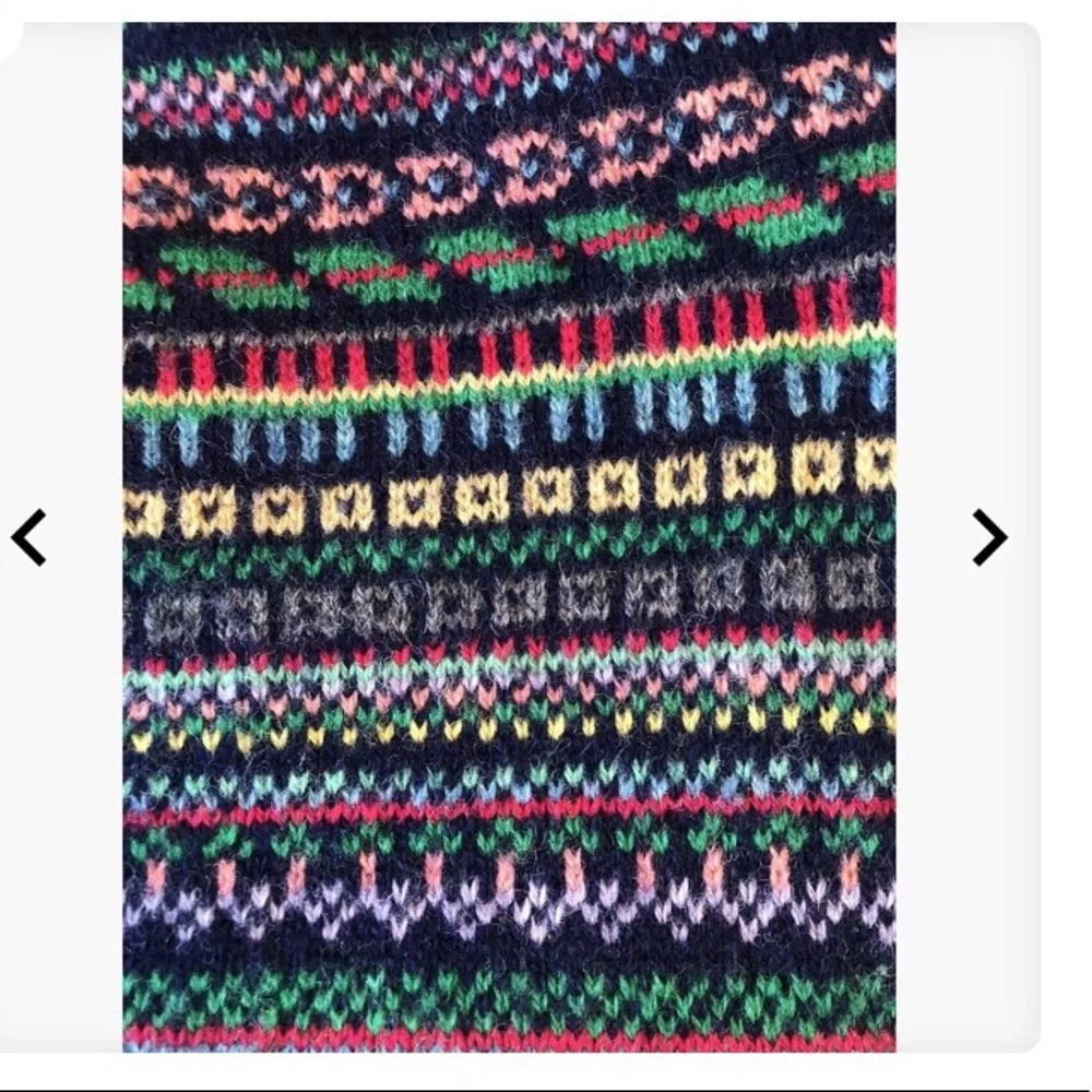 Vintage Laura Ashley Fair Isle Crew Neck Sweater S/M - Picture 3 of 8